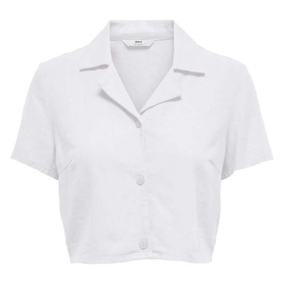 ONLY Caro cropped linen blend shirt - Picture 4 of 5